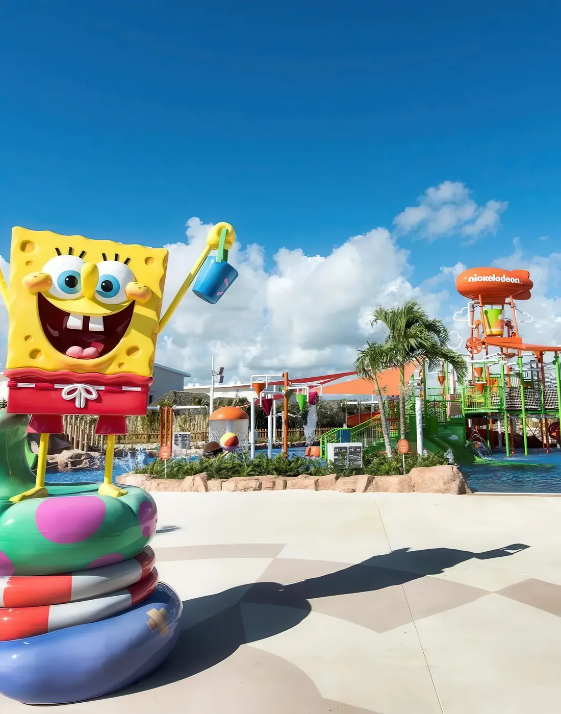 Bob Esponja en el parque acuático Aqua Nick del resort