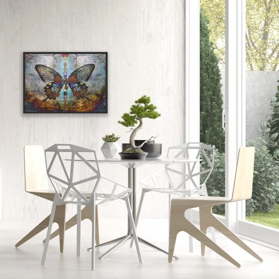Mariposa semi-abstracta — reproducción giclée Art Giclée AG-007