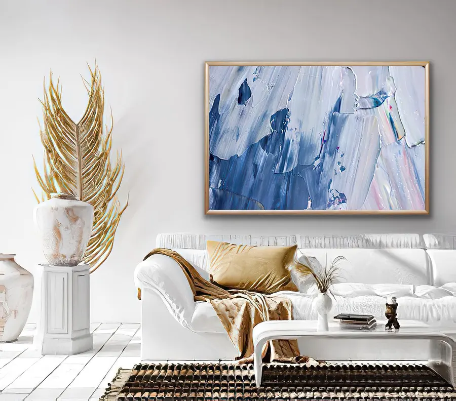 Abstracto blanco azul — reproducción giclée Art Giclée AG-020