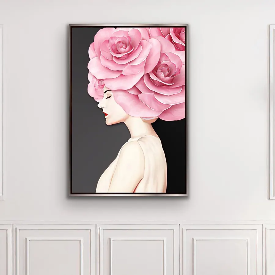 Deslumbrante chica de rosas — reproducción giclée Art Giclée AG-021
