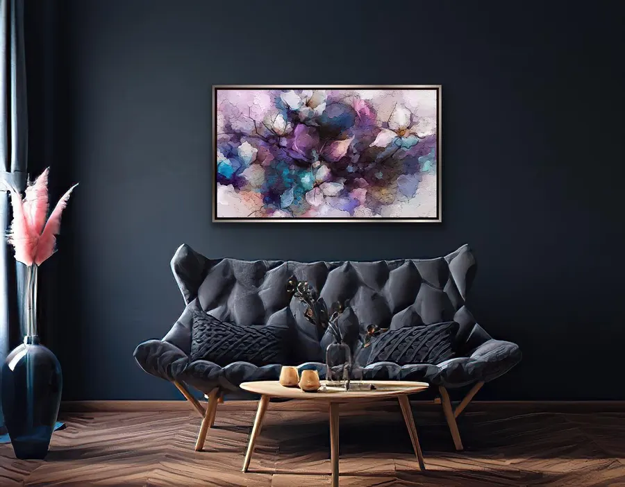 Moderno semi-abstracto de flores — reproducción giclée Art Giclée AG-029