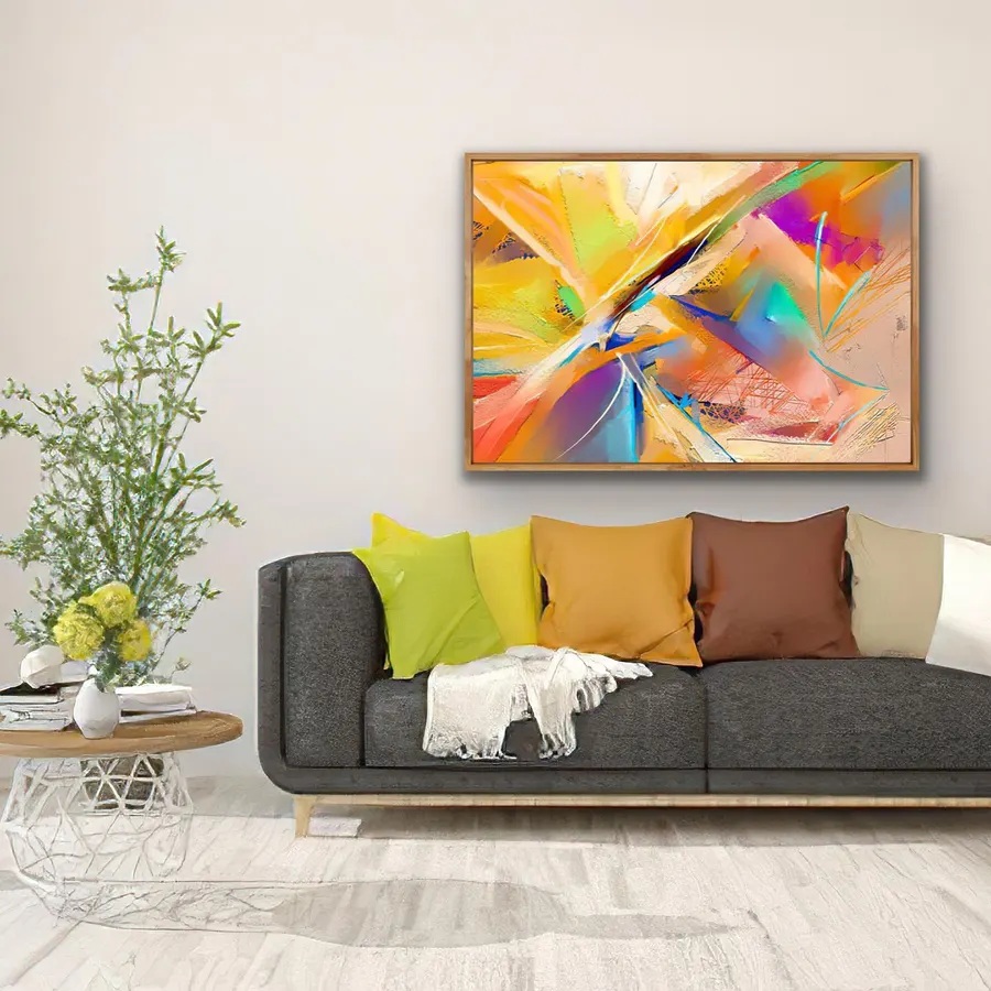 Abstracto colorido contemporáneo — reproducción giclée Art Giclée AG-038