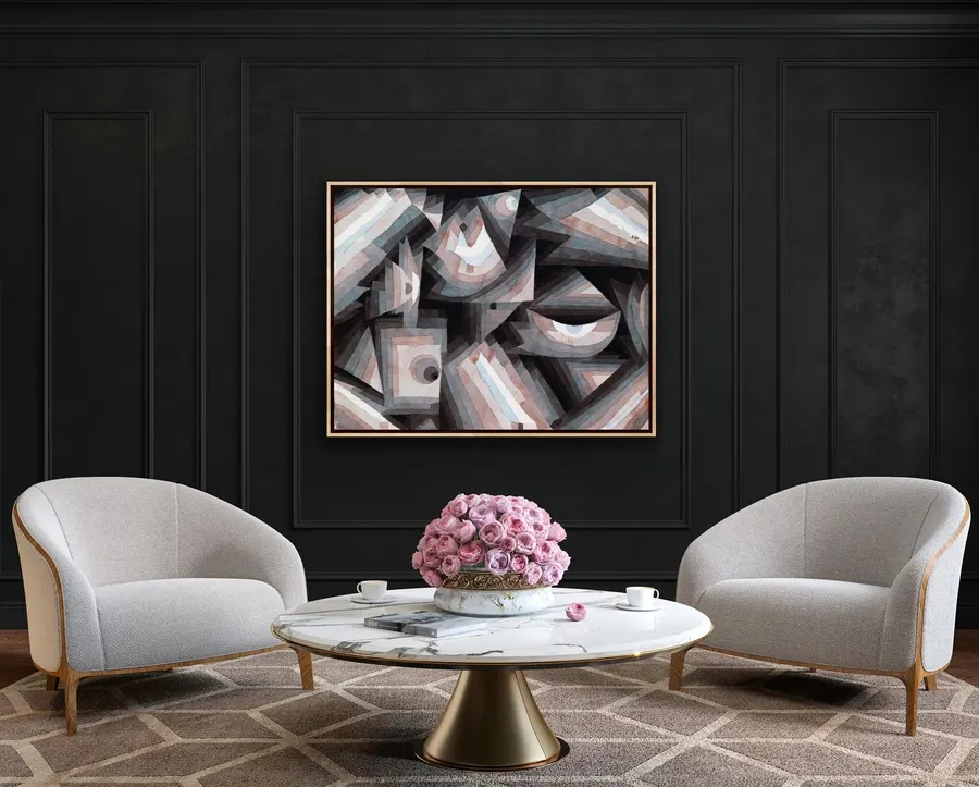 Gradación de Cristal (1921), arte abstracto expresionista del pintor s — reproducción giclée Art Giclée AG-129