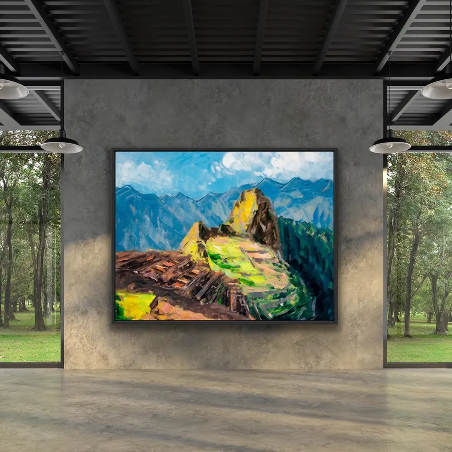 Arte de Machu Picchu, Santuario Histórico, Patrimonio de la Humanidad, — reproducción giclée Art Giclée AG-164