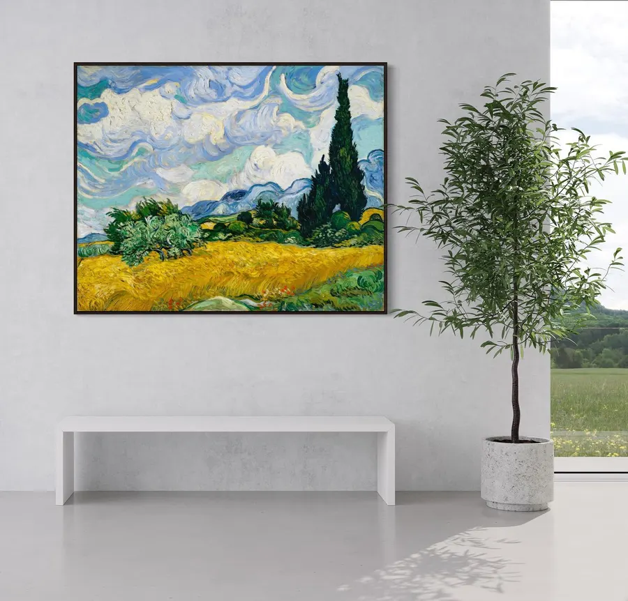 Campo de Trigo con Cipreses - Vincent Van Gogh (1889) — reproducción giclée Art Giclée AG-200